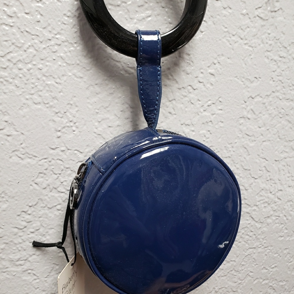 W by Worth  Blueberry circle Wristlet